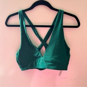 Woman’s Free People Green V-Neck Sports Bra